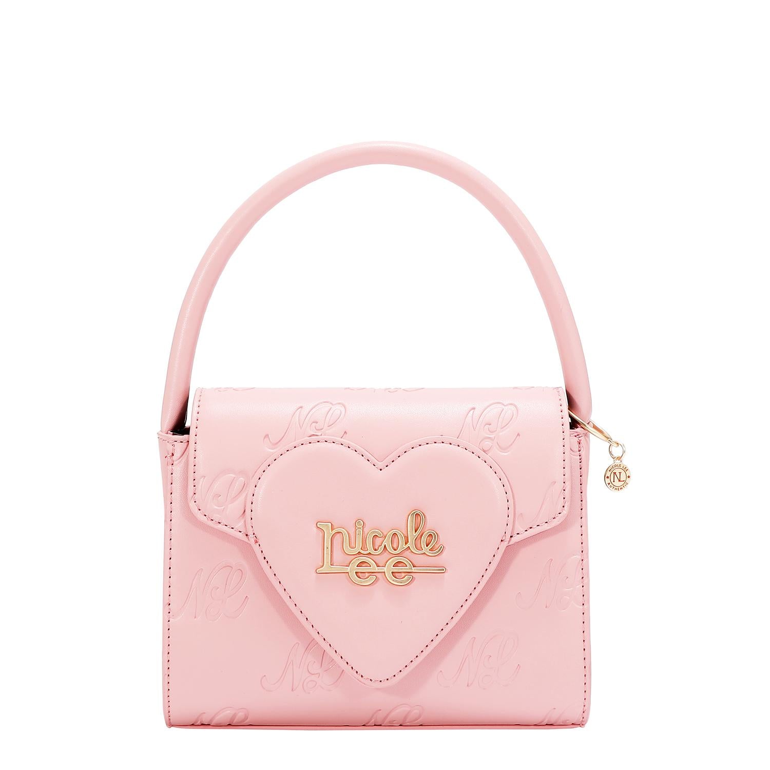 Bolsa Cuadrada Nicole Lee Con Corazon Embossed SS26