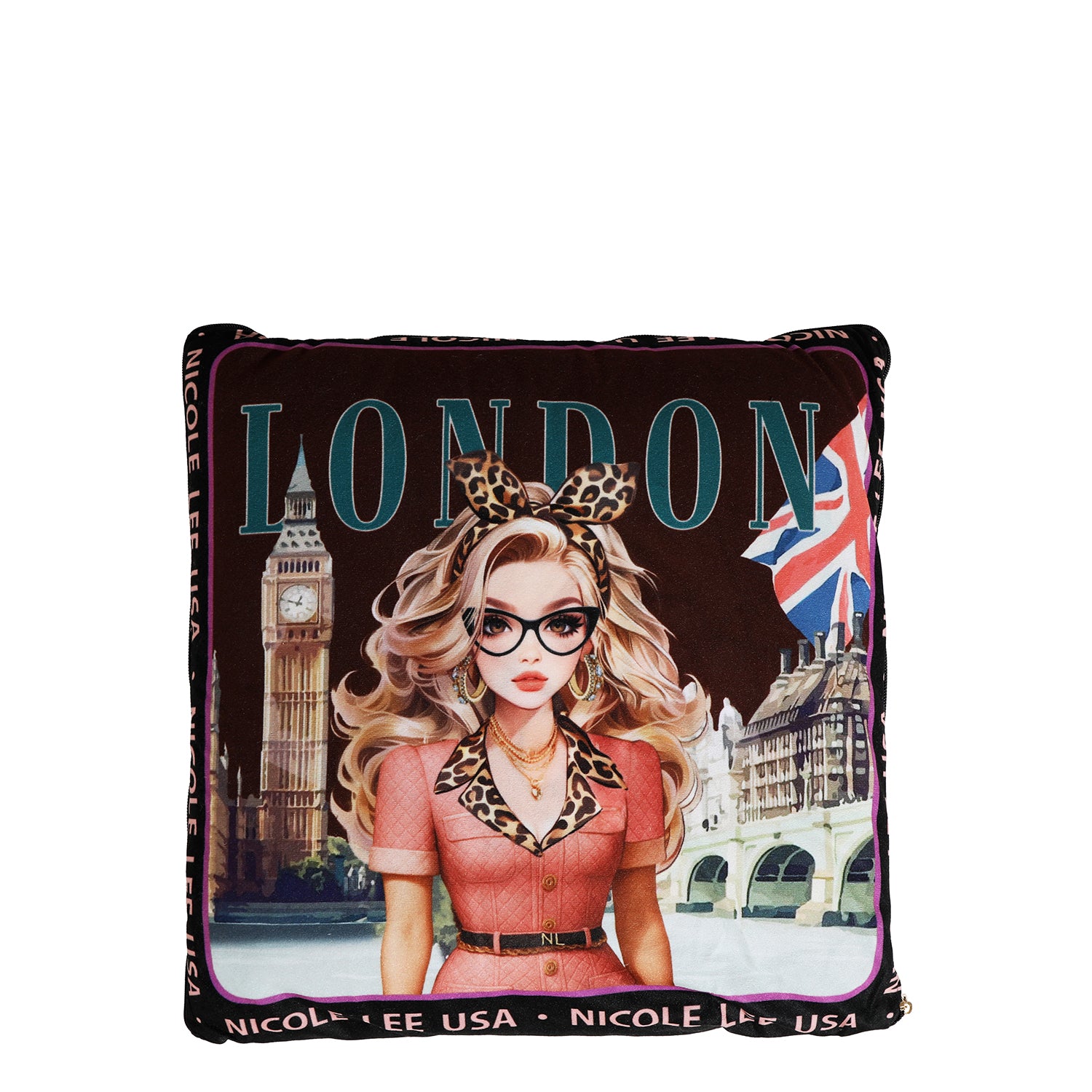 Cobija Cojín Nicole Lee De Poliester Print London Eye FW26