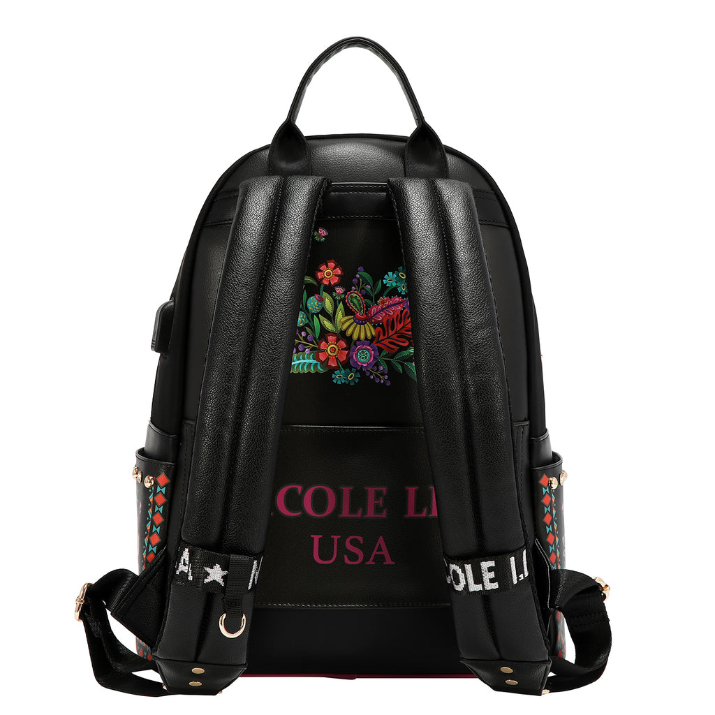 Mochila Nicole Lee De Nylon Con Bolsita Keep Dreaming FW26