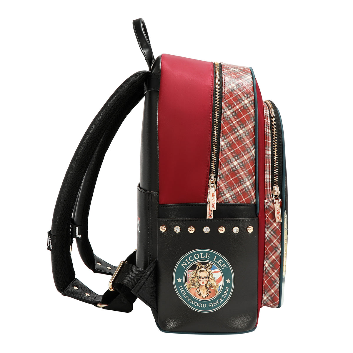 Mochila Nicole Lee De Nylon Con Bolsita London Eye FW26