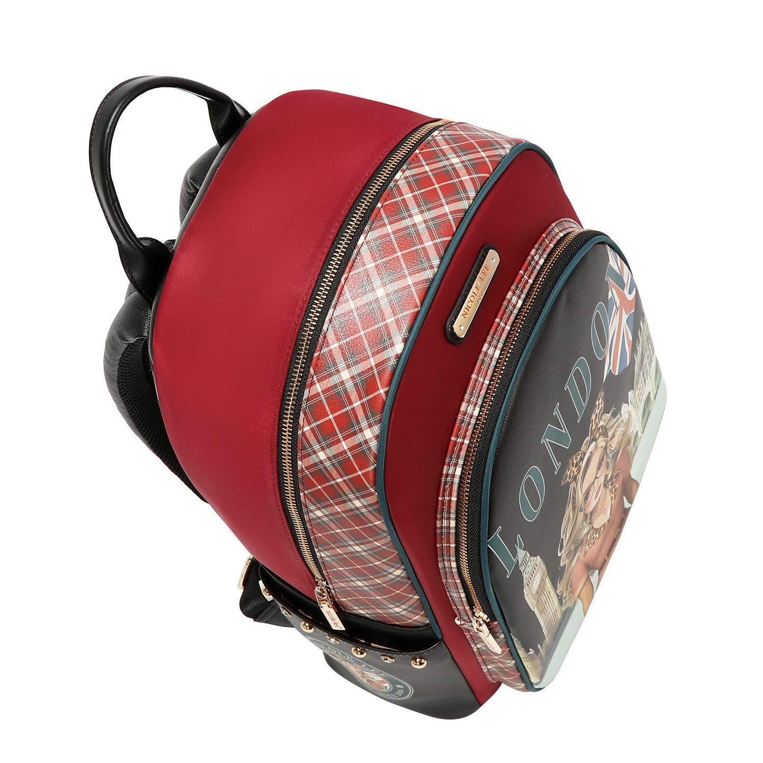 Mochila Nicole Lee De Nylon Con Bolsita London Eye FW26