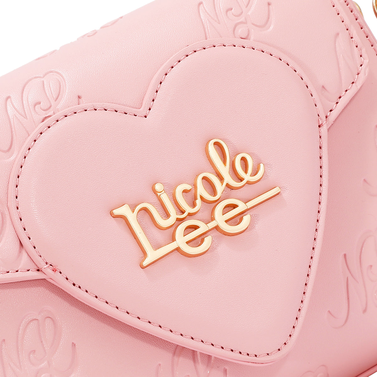 Bolsa Cuadrada Nicole Lee Con Corazon Embossed SS26