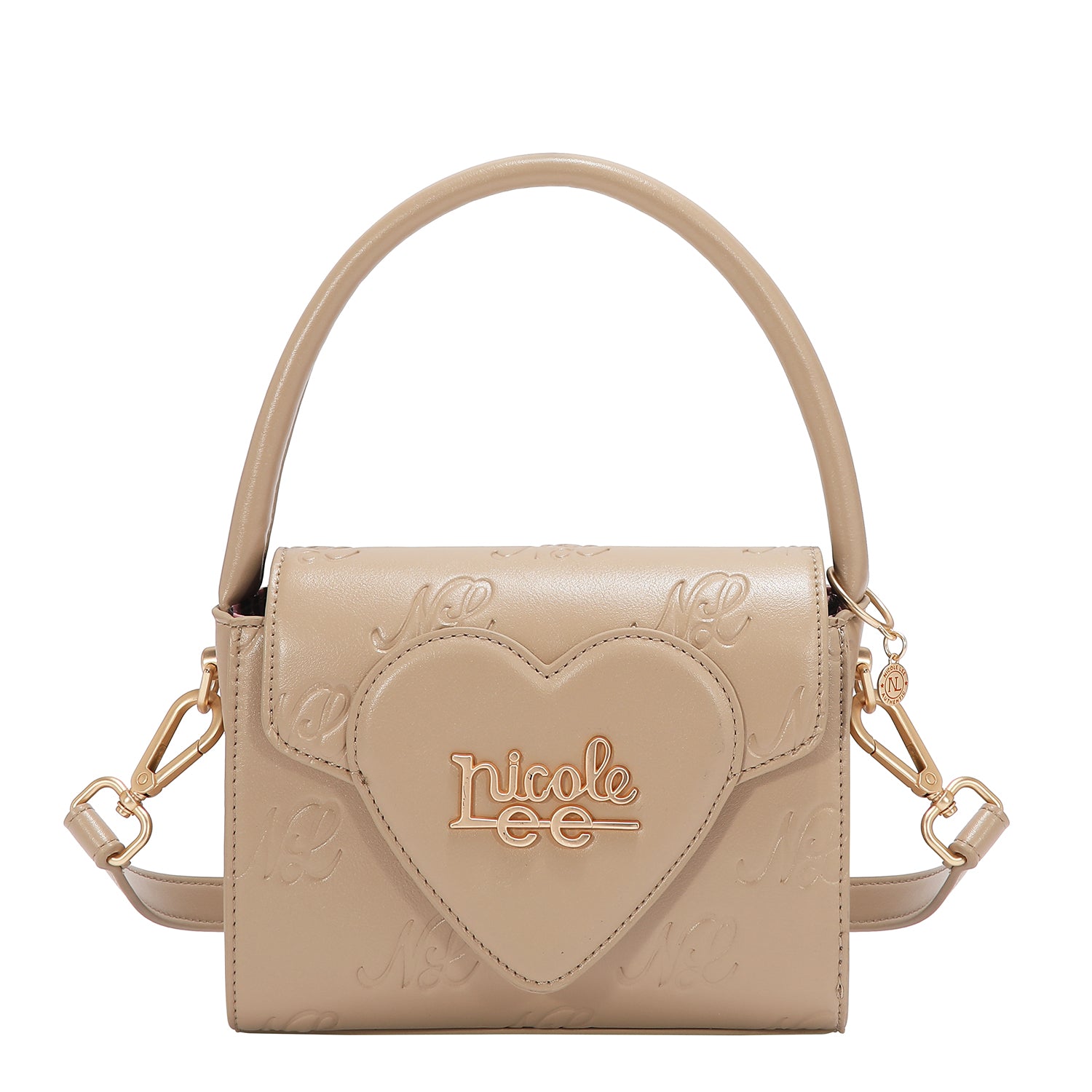 Bolsa Cuadrada Nicole Lee Con Corazon Embossed SS26