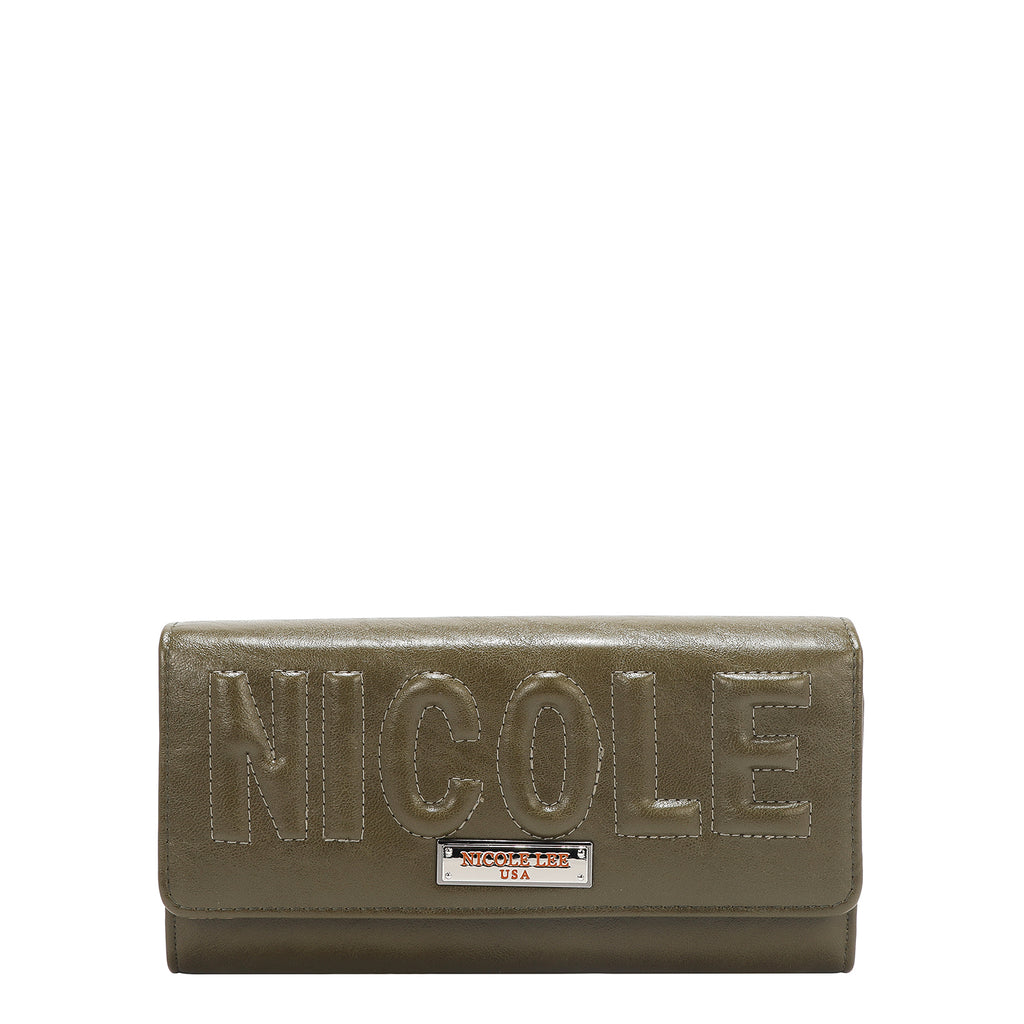 Cartera Nicole Lee Color Liso En Relieve FW25