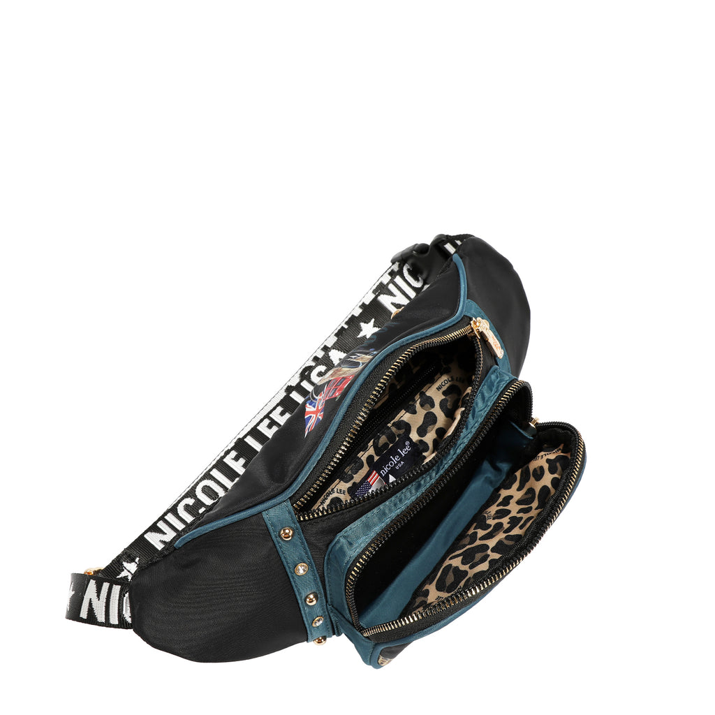 Cangurera Nicole Lee Con Doble Bolsillo London Eye FW26