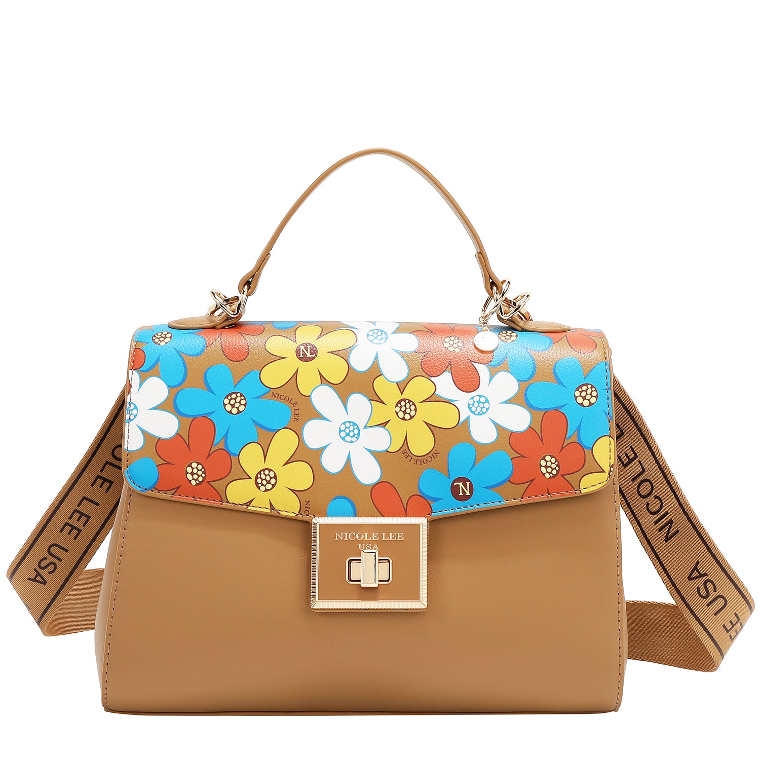 Bolsa Crossbody Nicole Lee Con Estampado De Flores FW25