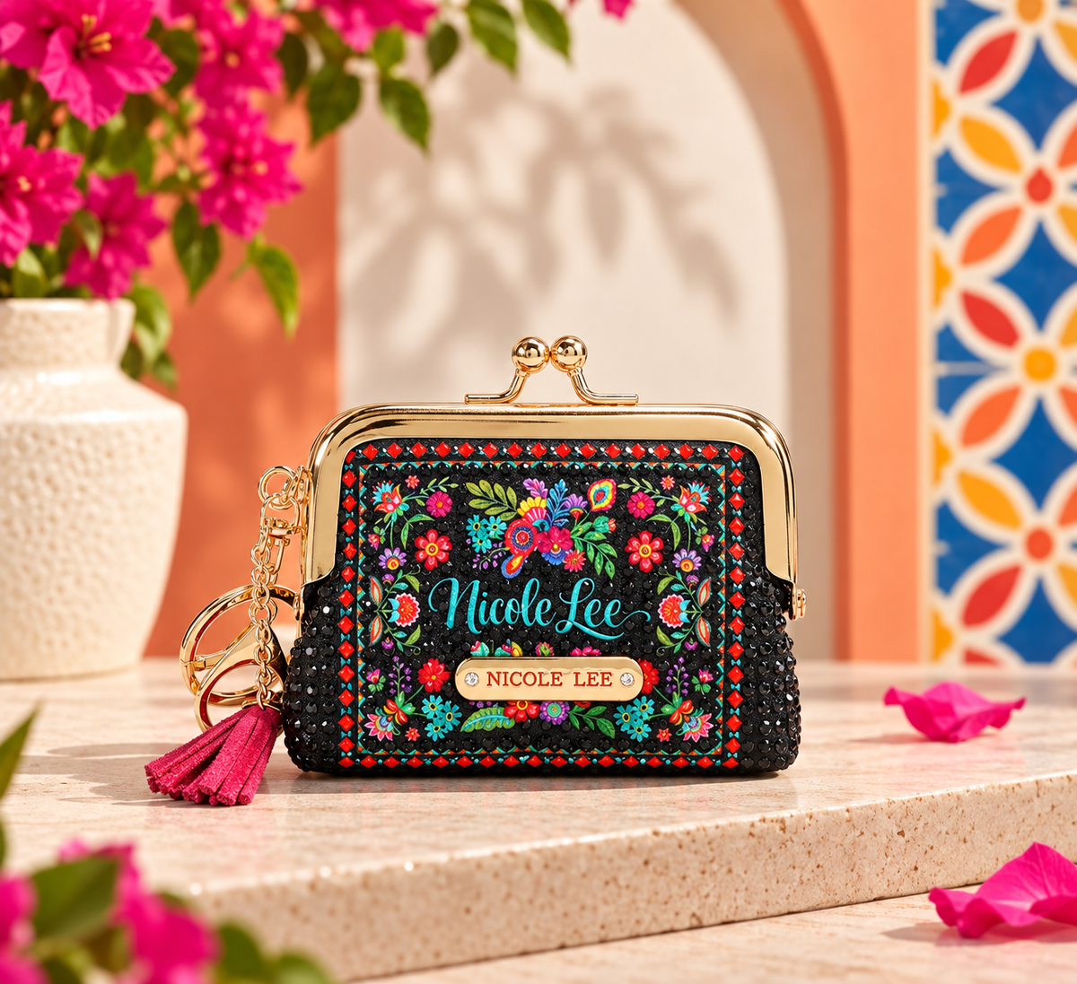 Mini Monedero Nicole Lee Con Kisslock Keep Dreaming FW26