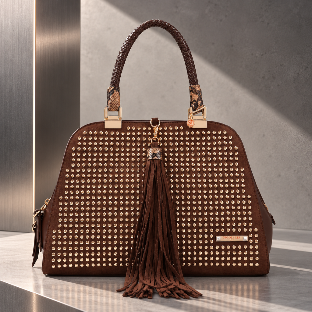 Bolsa Dome Nicole Lee Con Tachuelas Studded Glam FW26