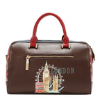 Bolsa Boston Nicole Lee Diseño Cuadros Print London Eye FW26
