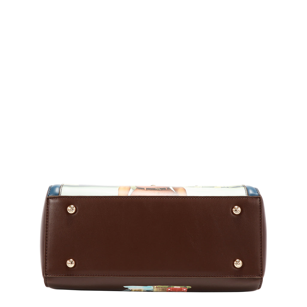 Bolsa Boston Nicole Lee Diseño Cuadros Print London Eye FW26