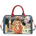 Bolsa Boston Nicole Lee Diseño Cuadros Print London Eye FW26