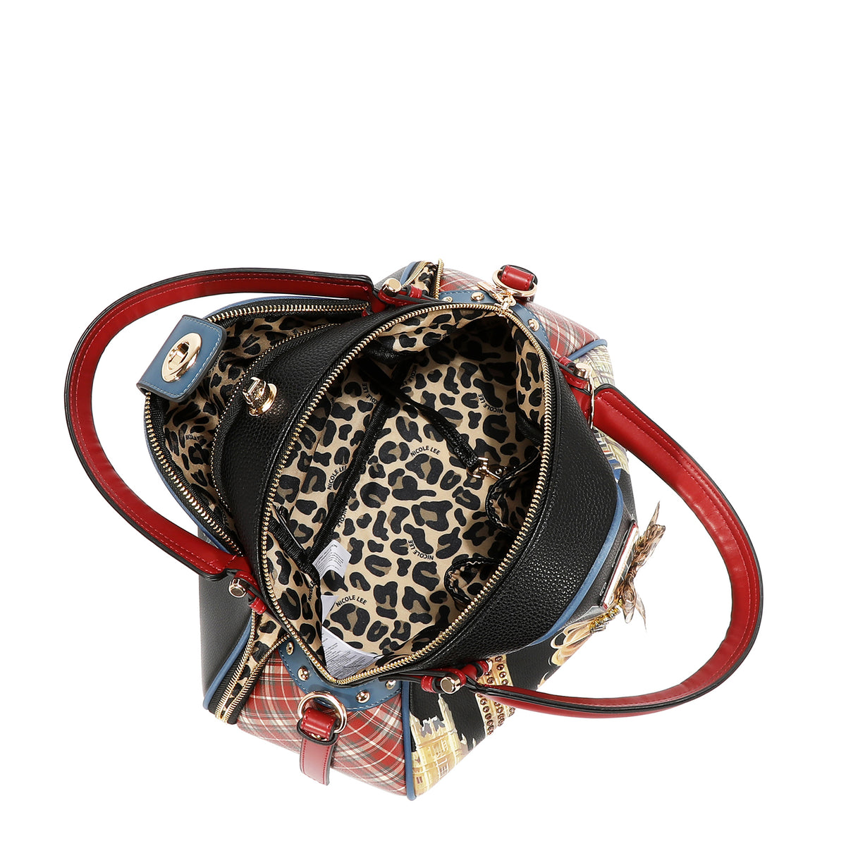 Bolsa Estilo Bowler Nicole Lee Print London Eye FW26