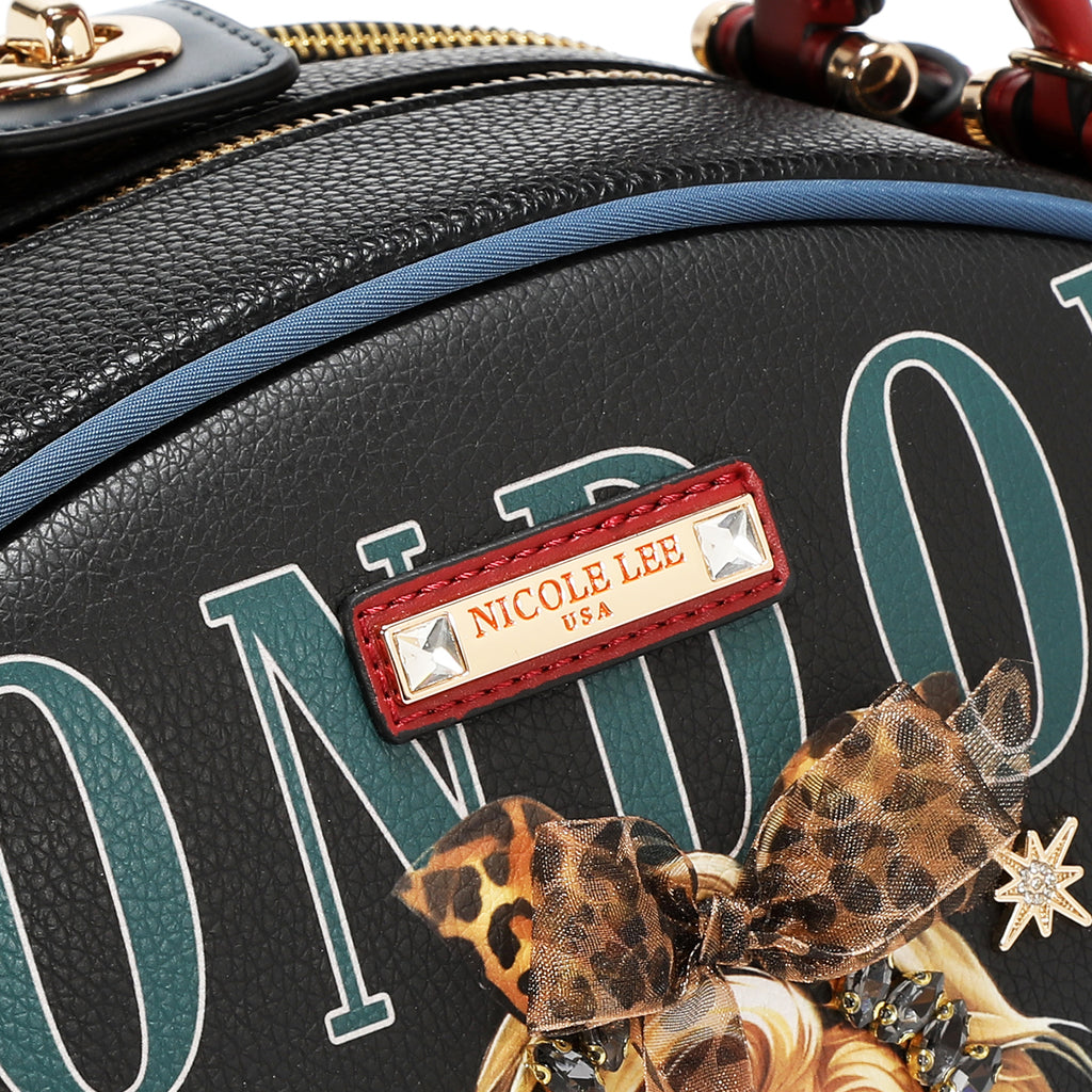 Bolsa Estilo Bowler Nicole Lee Print London Eye FW26