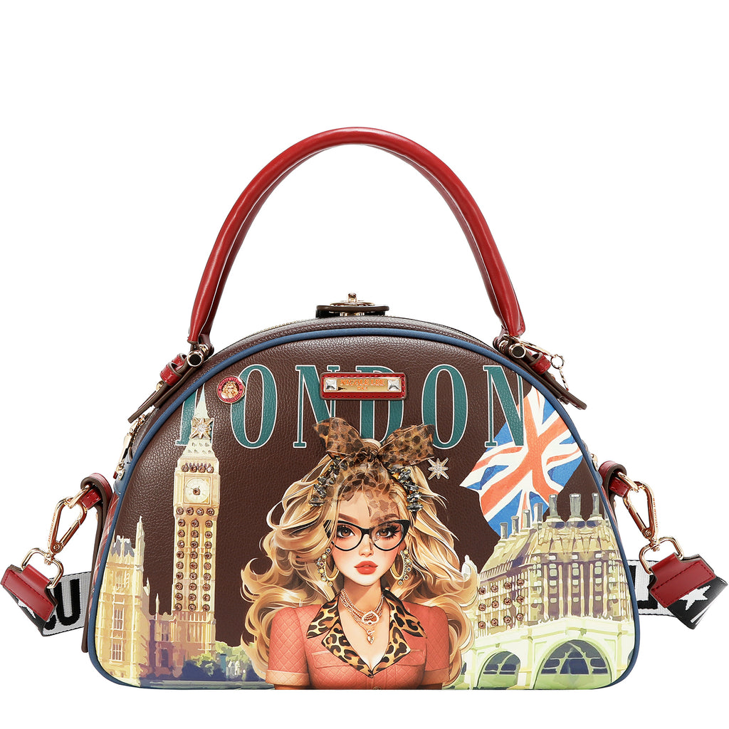 Bolsa Estilo Bowler Nicole Lee Print London Eye FW26