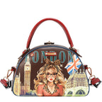 Bolsa Estilo Bowler Nicole Lee Print London Eye FW26