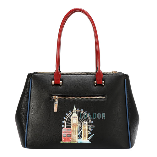 Bolsa Cuadrada Nicole Lee Estampado London Eye FW26