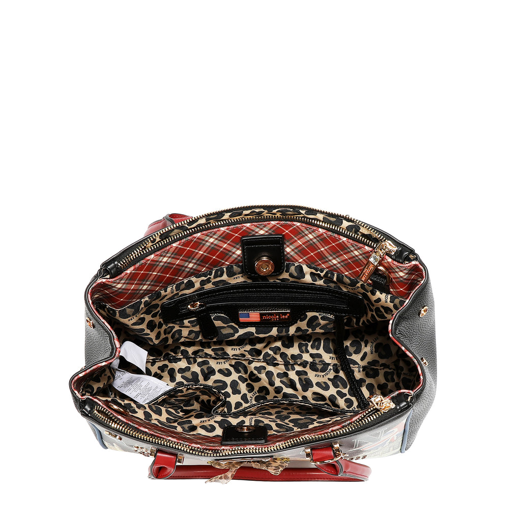 Bolsa Cuadrada Nicole Lee Estampado London Eye FW26