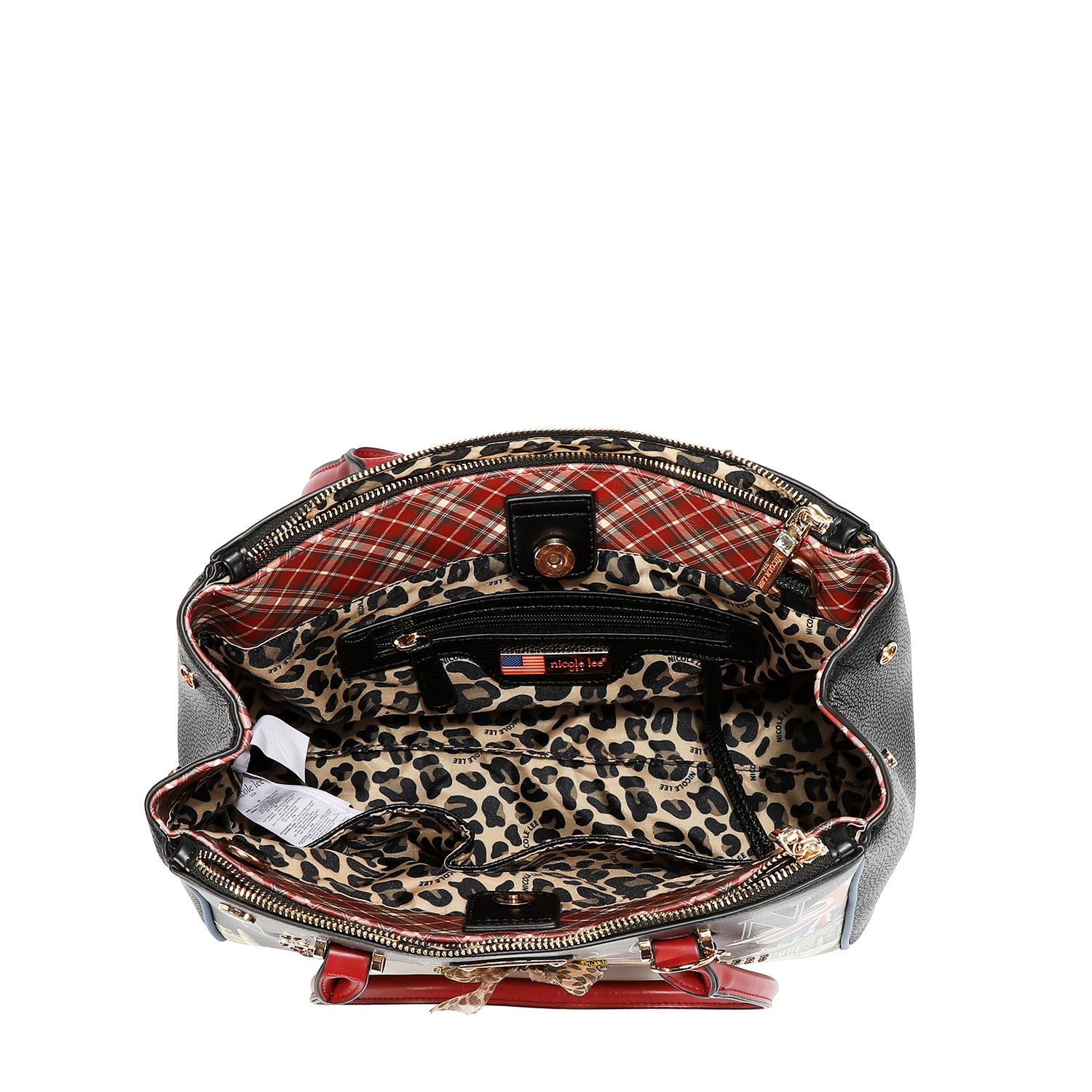 Bolsa Cuadrada Nicole Lee Estampado London Eye FW26