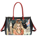 Bolsa Cuadrada Nicole Lee Estampado London Eye FW26