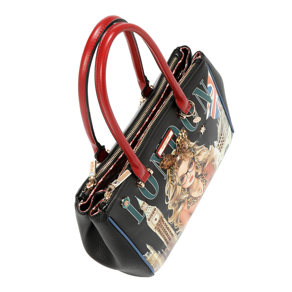 Bolsa Cuadrada Nicole Lee Estampado London Eye FW26