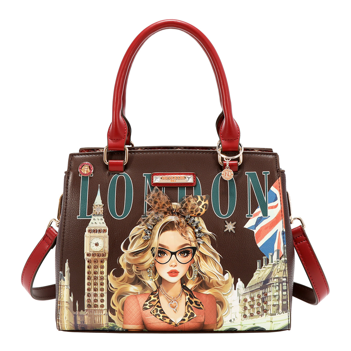 Bolsa Mini Tote Nicole Lee Estampado London Eye FW26