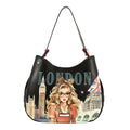 Bolsa Estilo Hobo Nicole Lee Estampado London Eye FW26