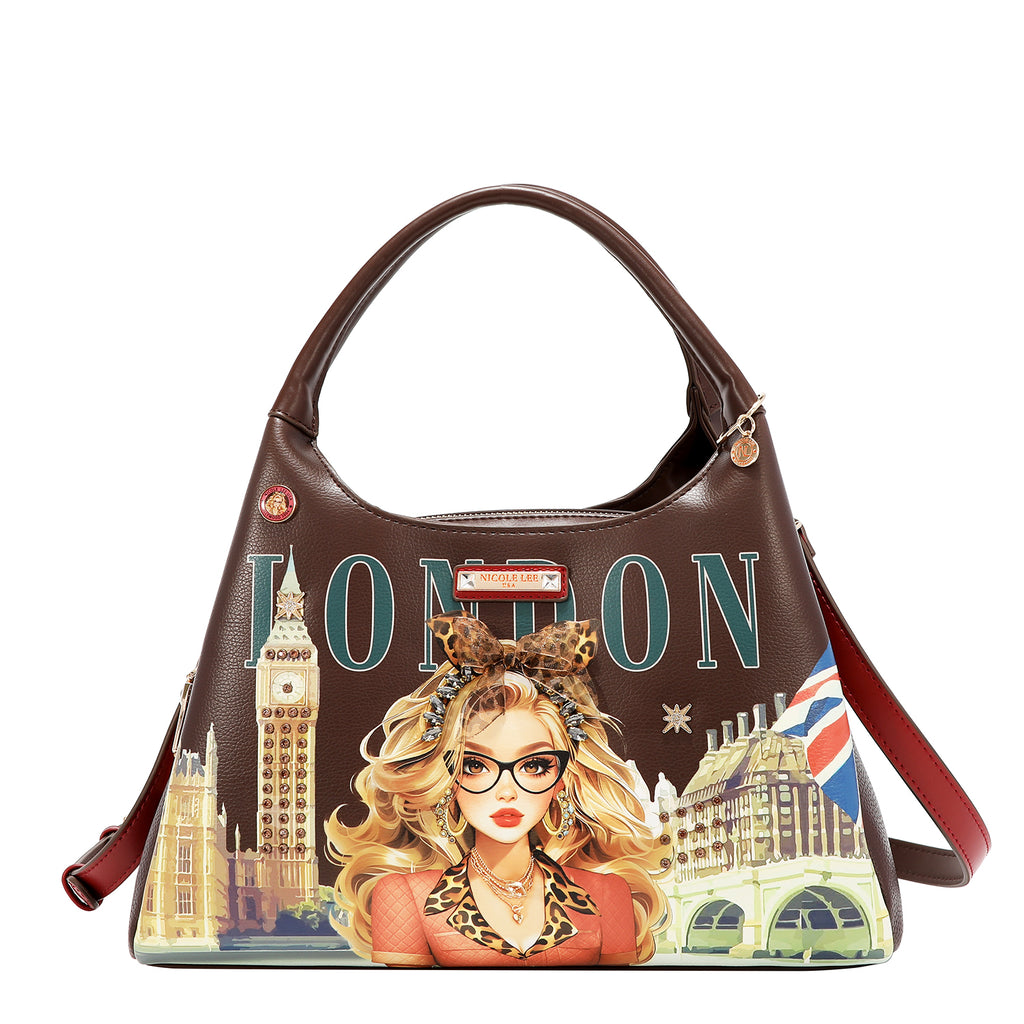 Bolsa Shoulder Nicole Lee Estampado London Eye FW26
