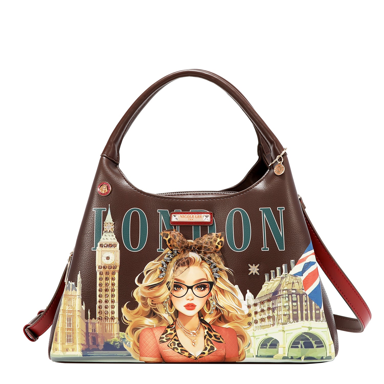 Bolsa Shoulder Nicole Lee Estampado London Eye FW26