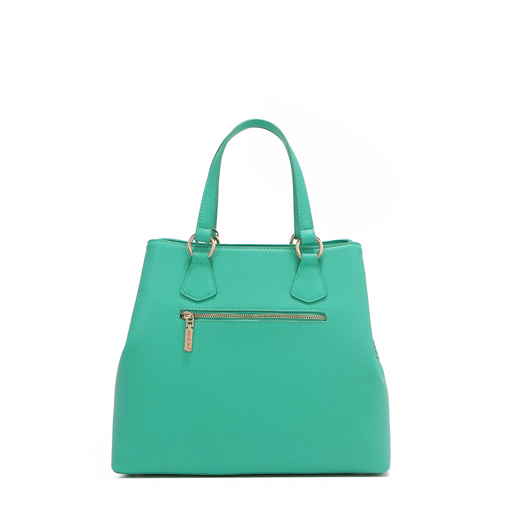 Bolsa Satchel de Nicole Lee de Corte Laser y Pedrería SS25