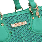 Bolsa Satchel de Nicole Lee de Corte Laser y Pedrería SS25