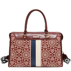 Bolsa boston Nicole Lee en corte láser y pedrería FW25
