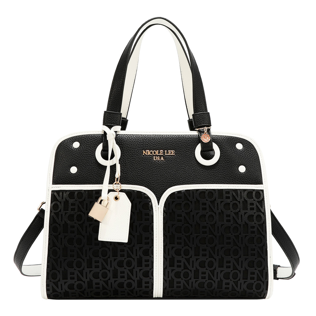 Bolsa De Mano Nicole Lee Con Logo En Corte Laser FW26