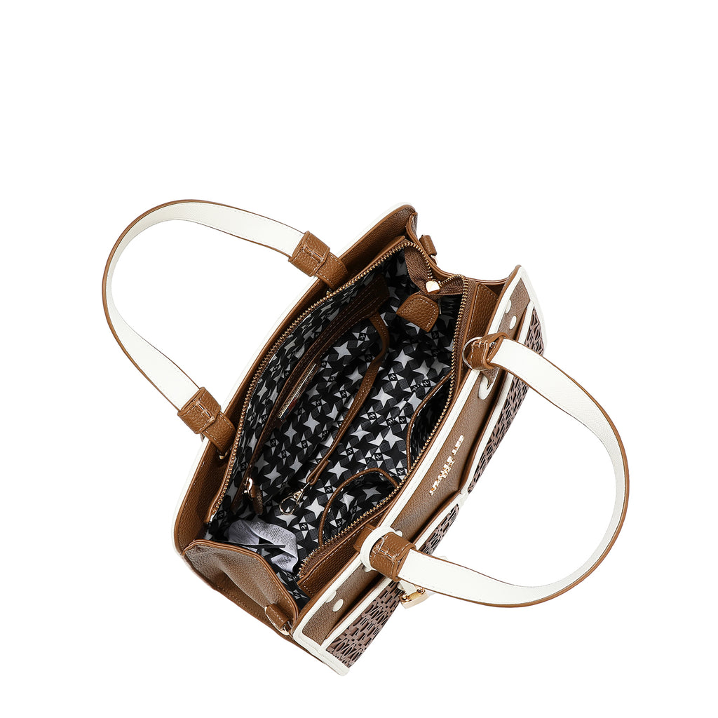 Bolsa De Mano Nicole Lee Con Logo En Corte Laser FW26
