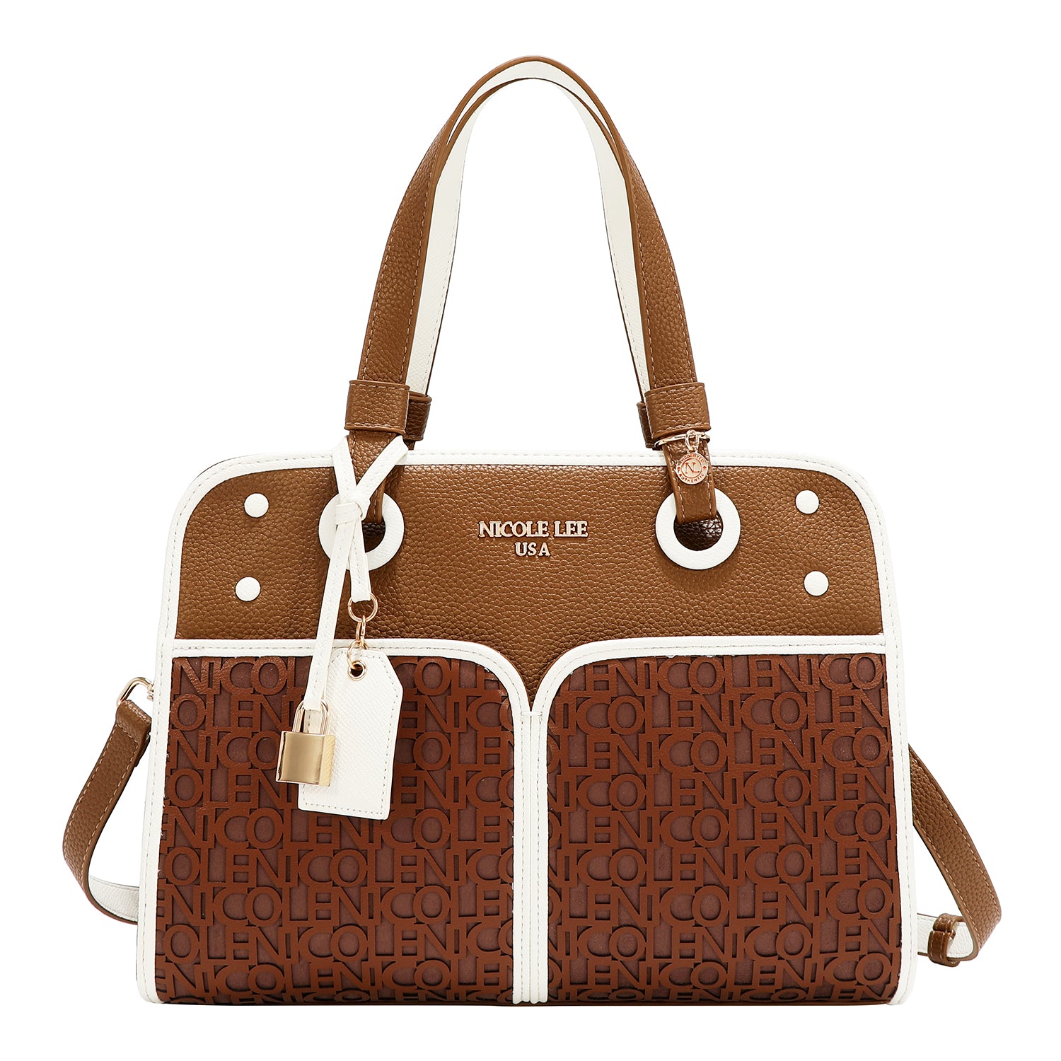 Bolsa De Mano Nicole Lee Con Logo En Corte Laser FW26