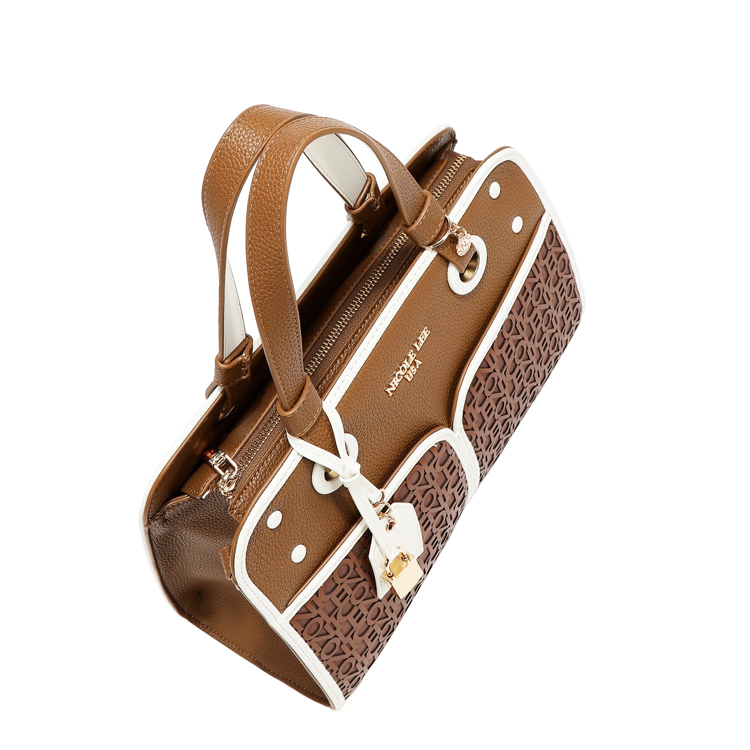 Bolsa De Mano Nicole Lee Con Logo En Corte Laser FW26