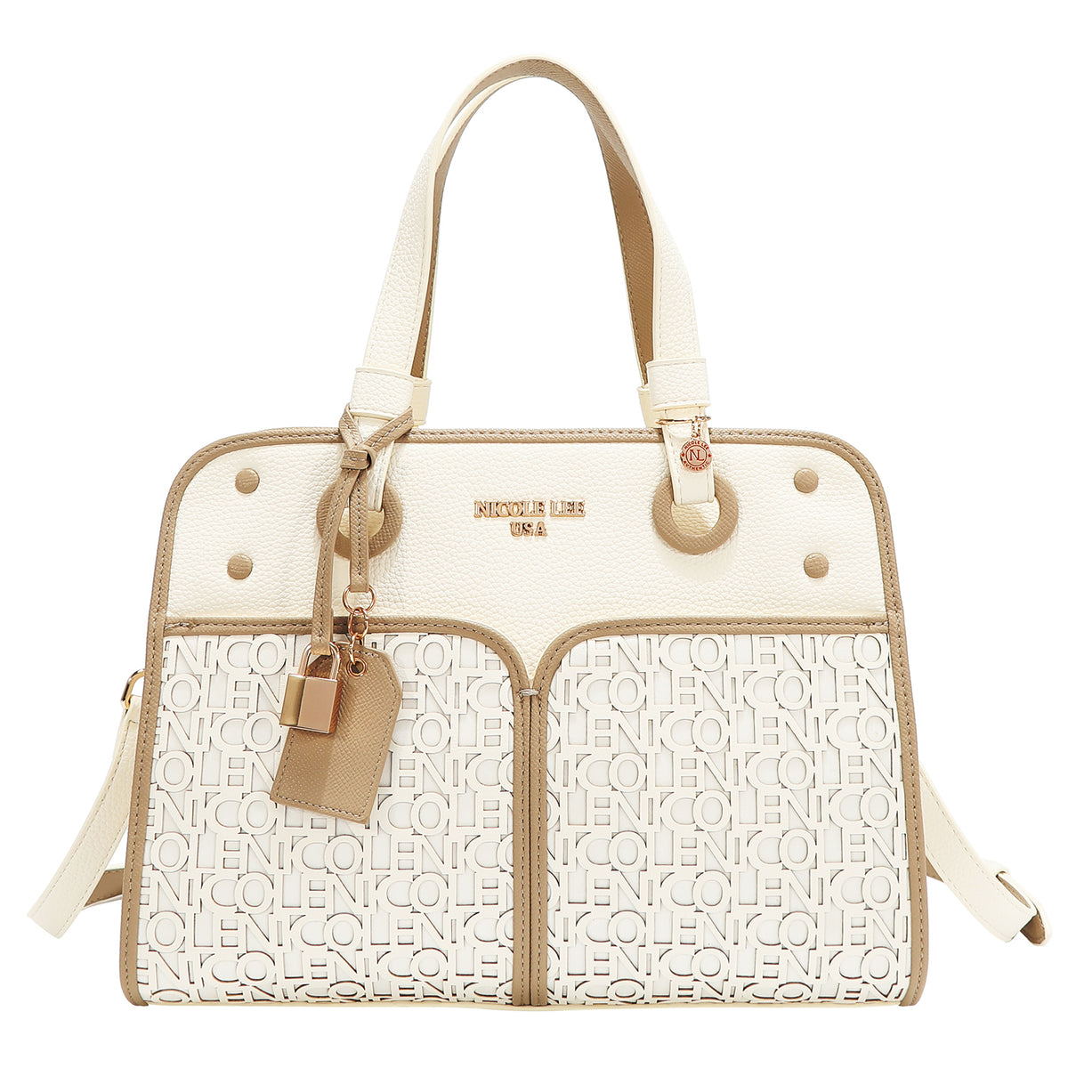 Bolsa De Mano Nicole Lee Con Logo En Corte Laser FW26