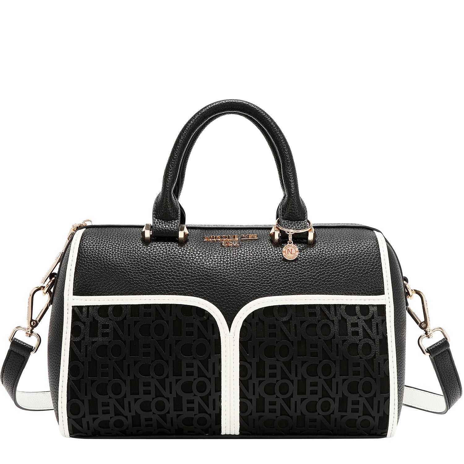 Bolsa Estilo Boston Nicole Lee Con Logo En Corte Laser FW26