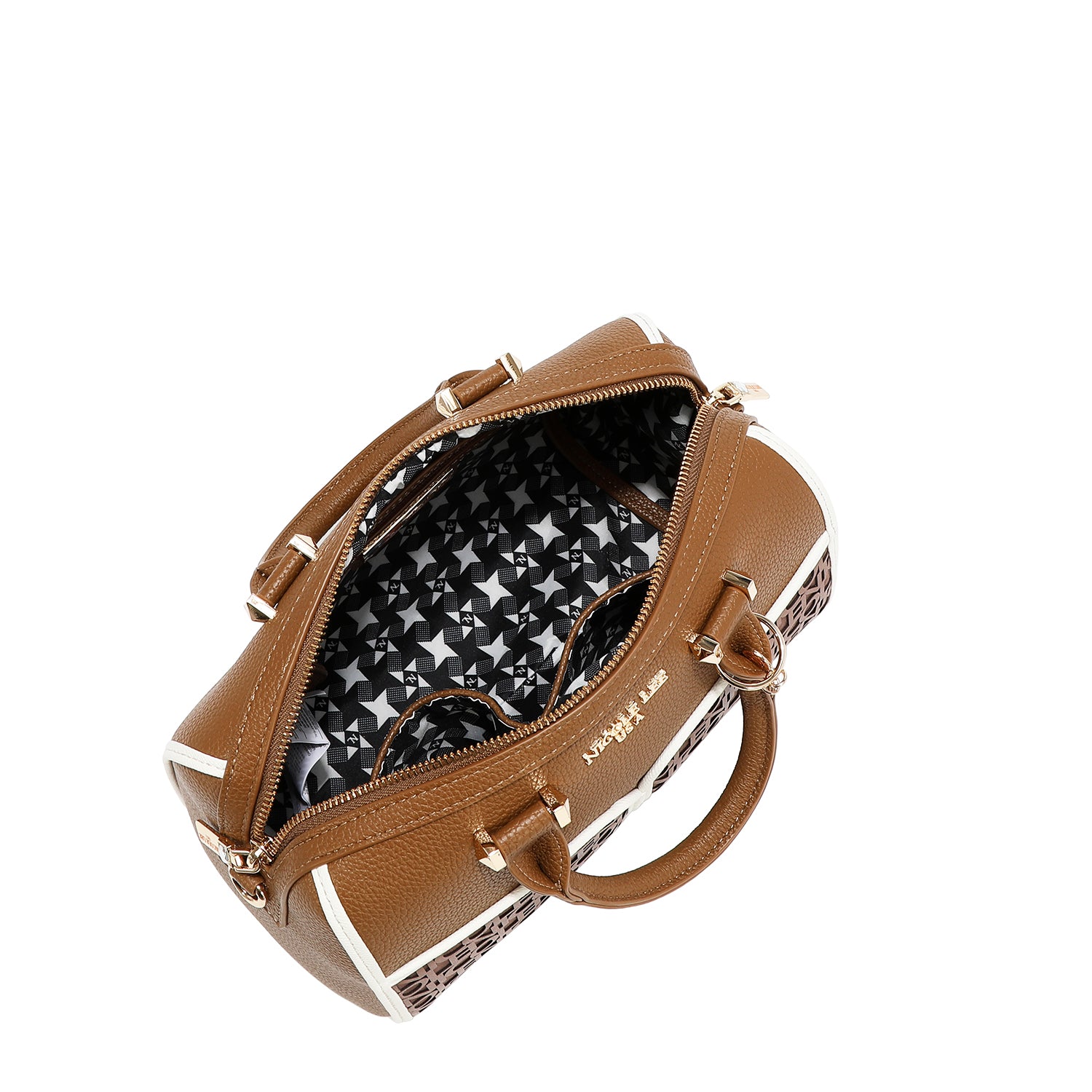 Bolsa Estilo Boston Nicole Lee Con Logo En Corte Laser FW26