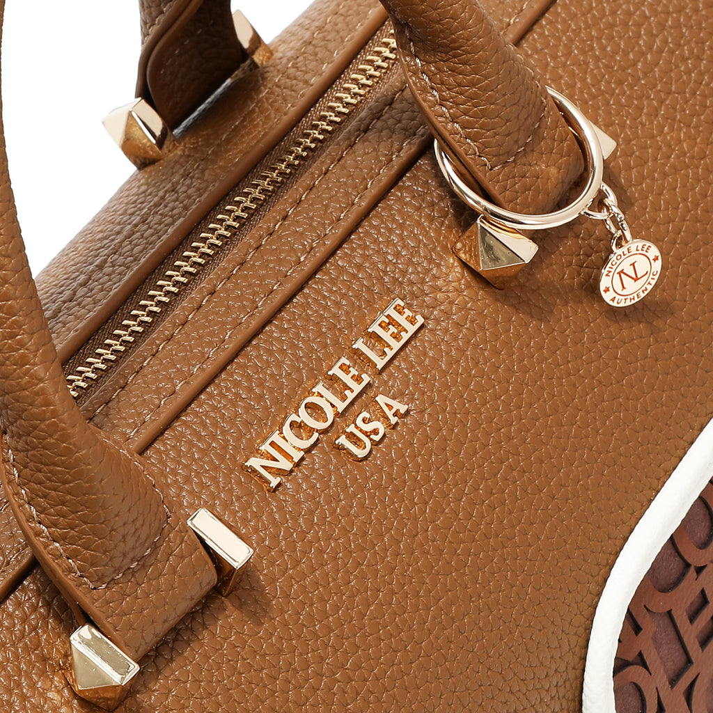 Bolsa Estilo Boston Nicole Lee Con Logo En Corte Laser FW26