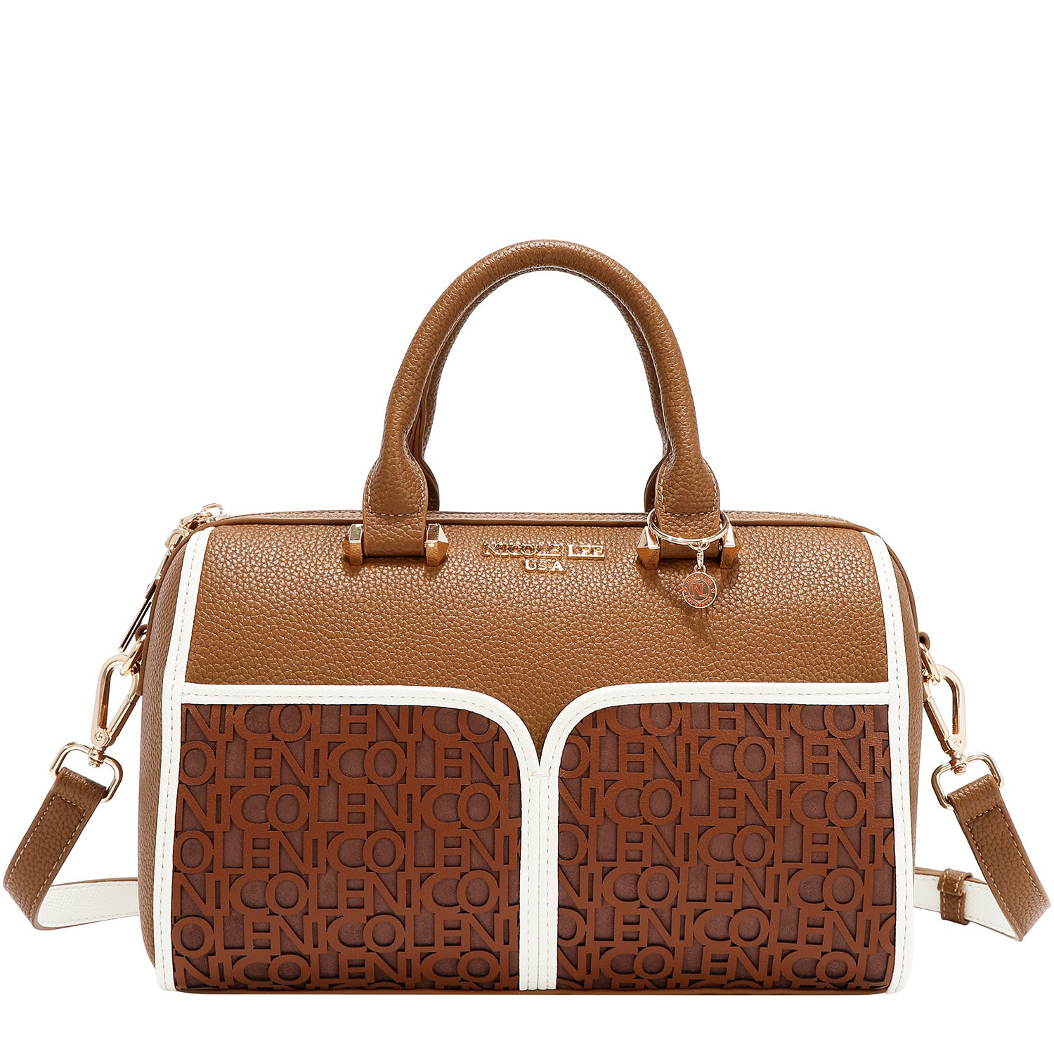 Bolsa Estilo Boston Nicole Lee Con Logo En Corte Laser FW26