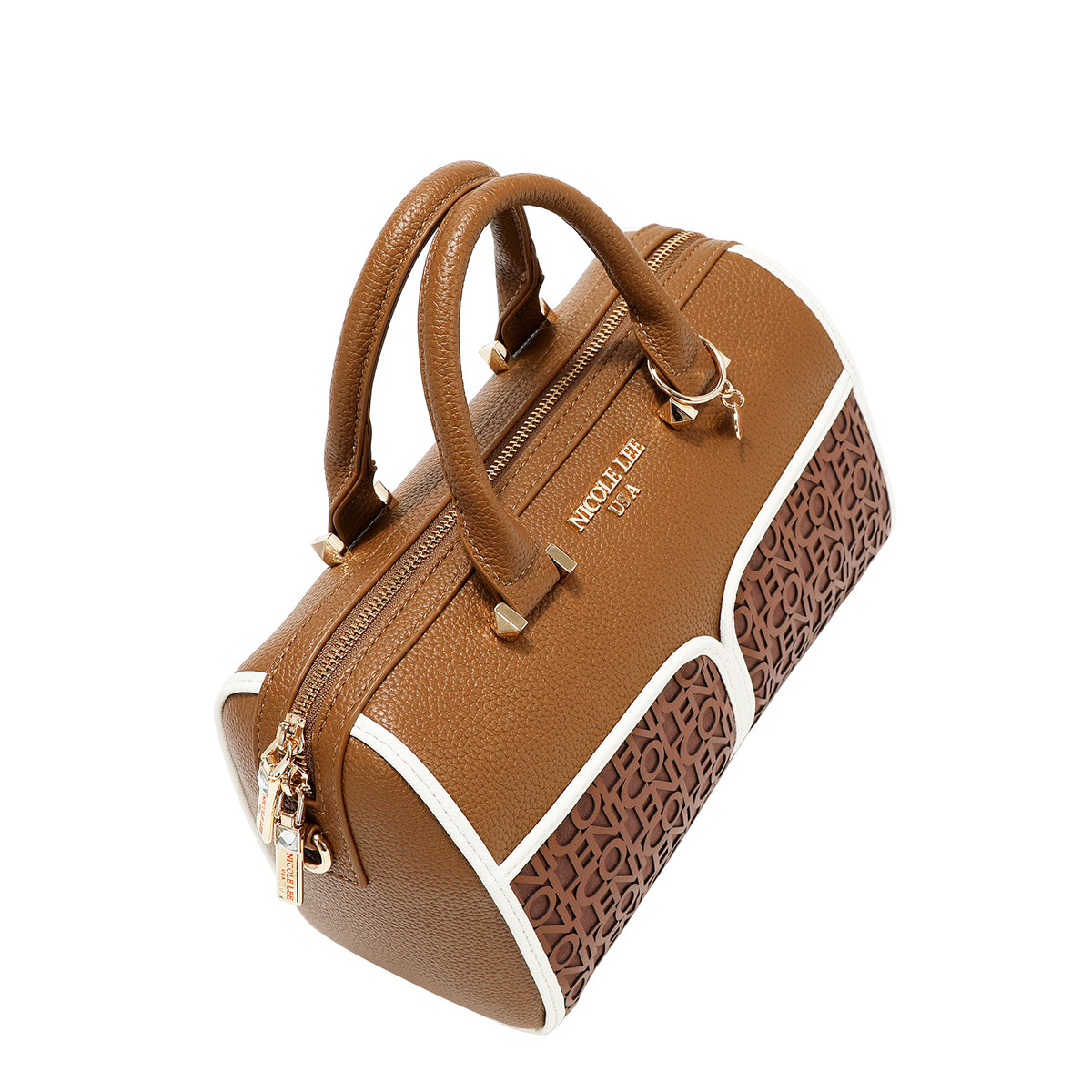 Bolsa Estilo Boston Nicole Lee Con Logo En Corte Laser FW26