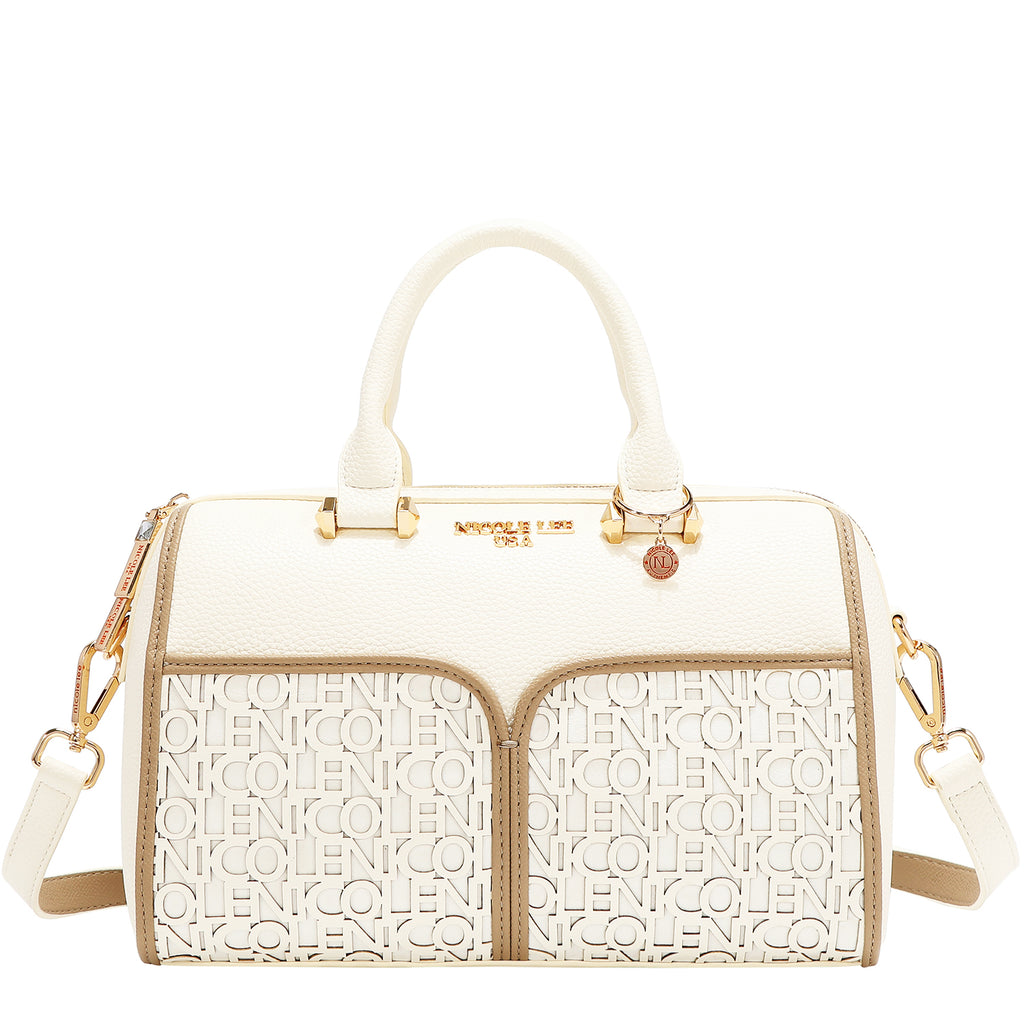 Bolsa Estilo Boston Nicole Lee Con Logo En Corte Laser FW26