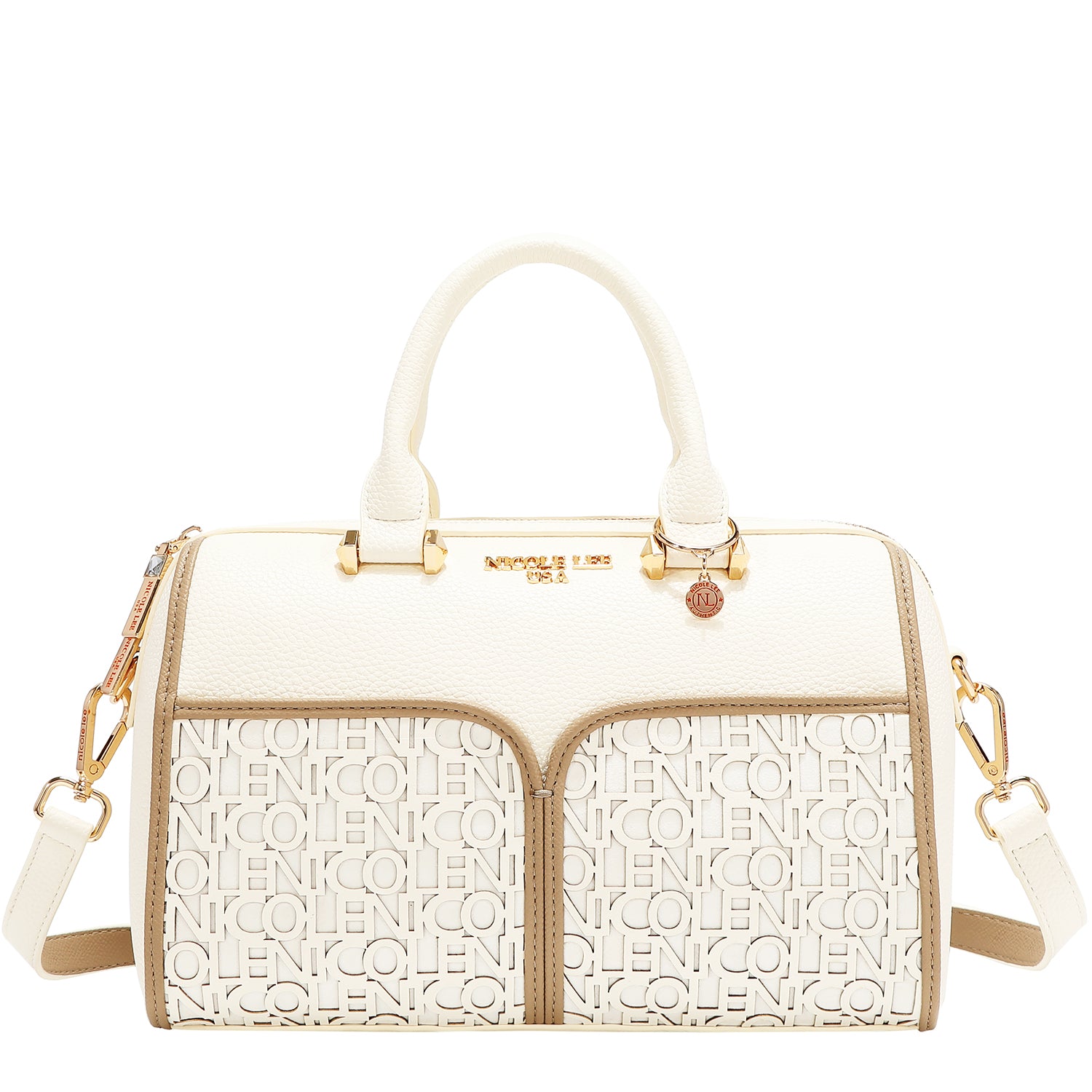 Bolsa Estilo Boston Nicole Lee Con Logo En Corte Laser FW26
