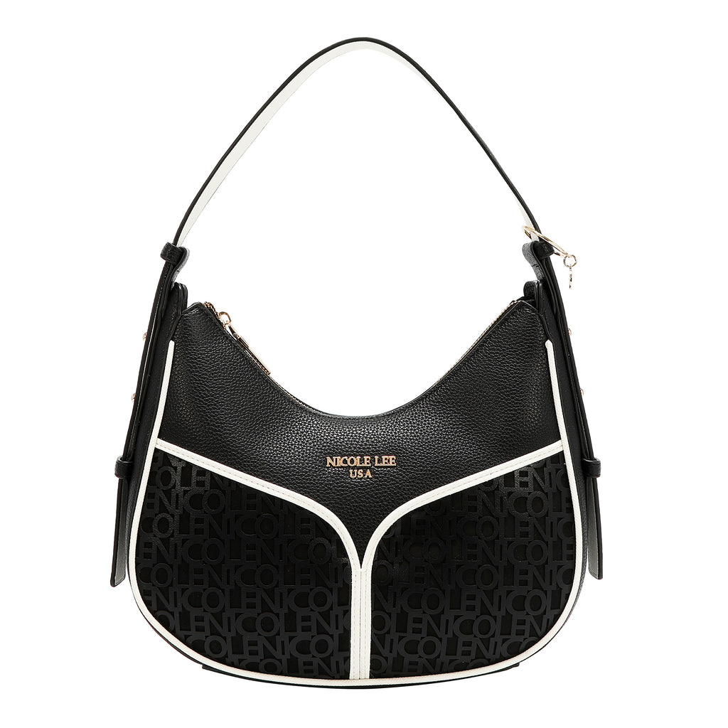 Bolsa Estilo Hobo Nicole Lee Con Logo En Corte Laser FW26
