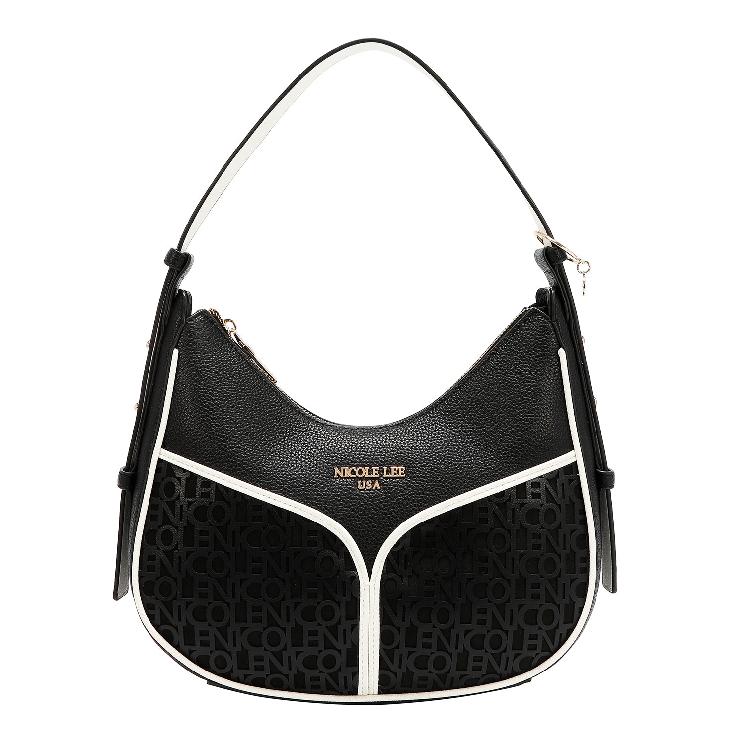 Bolsa Estilo Hobo Nicole Lee Con Logo En Corte Laser FW26