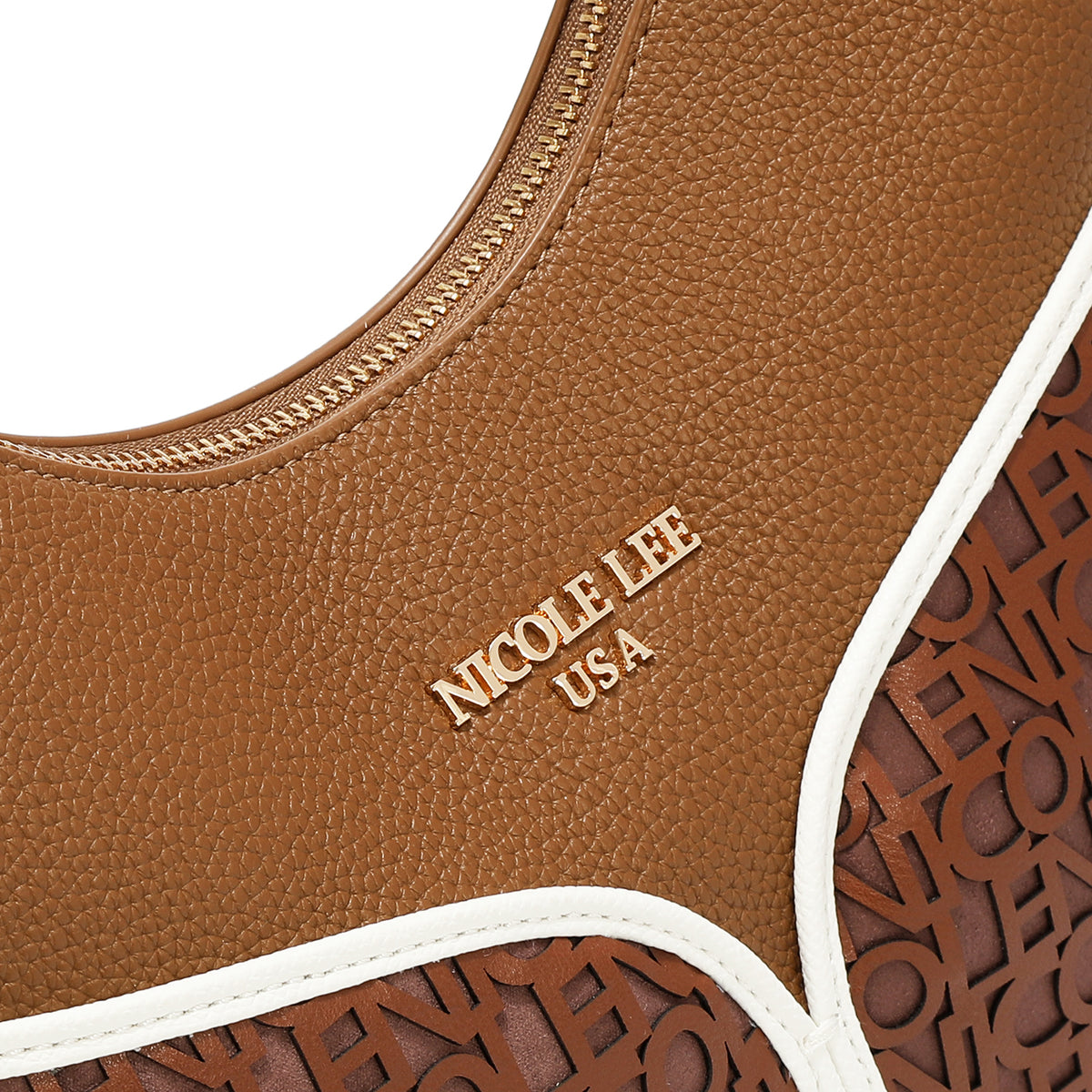 Bolsa Estilo Hobo Nicole Lee Con Logo En Corte Laser FW26