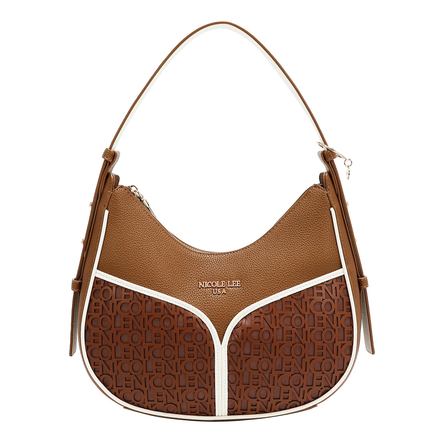 Bolsa Estilo Hobo Nicole Lee Con Logo En Corte Laser FW26