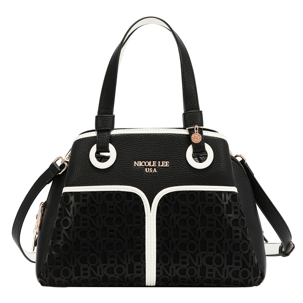 Bolso Satchel Nicole Lee Con Logo En Corte Laser FW26