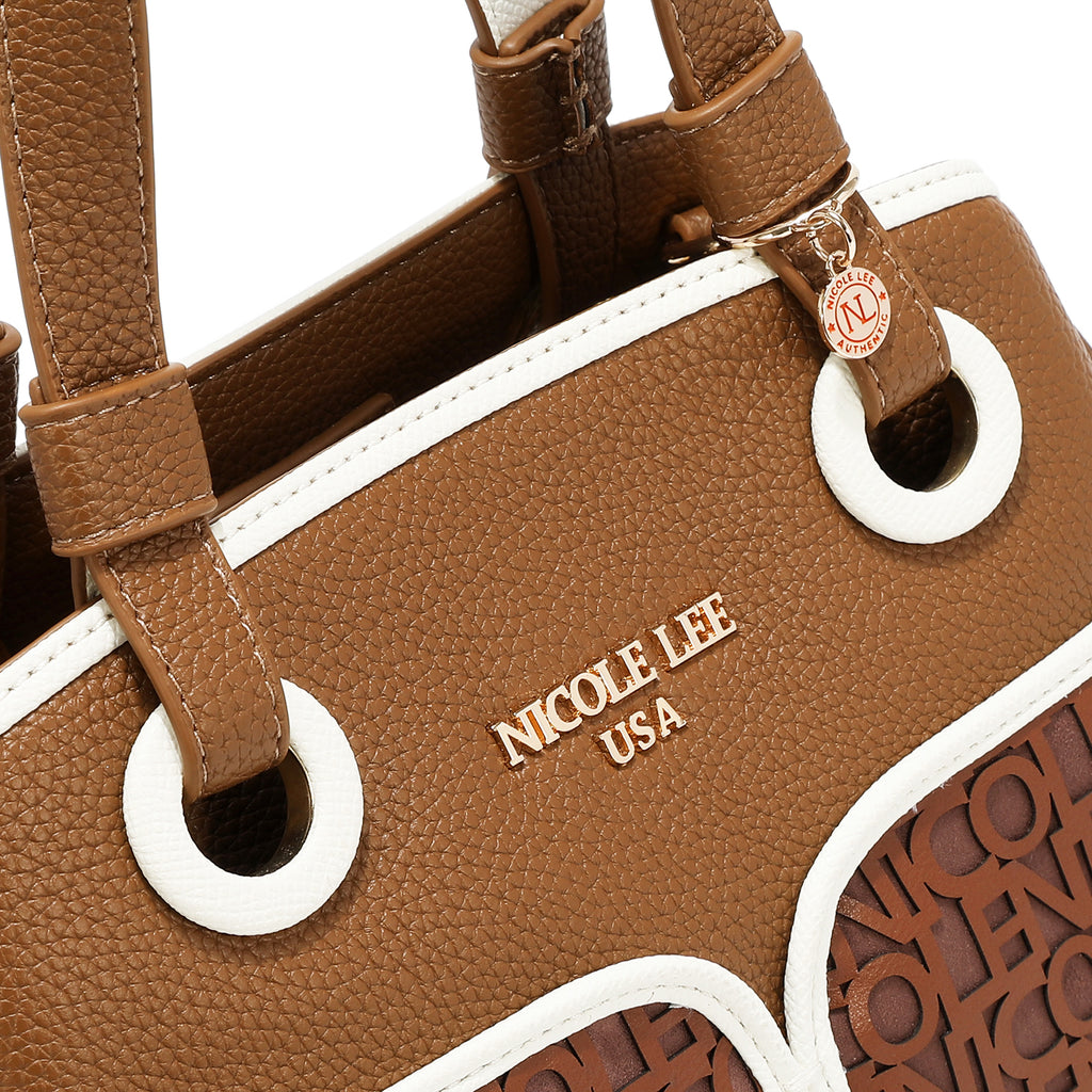 Bolso Satchel Nicole Lee Con Logo En Corte Laser FW26