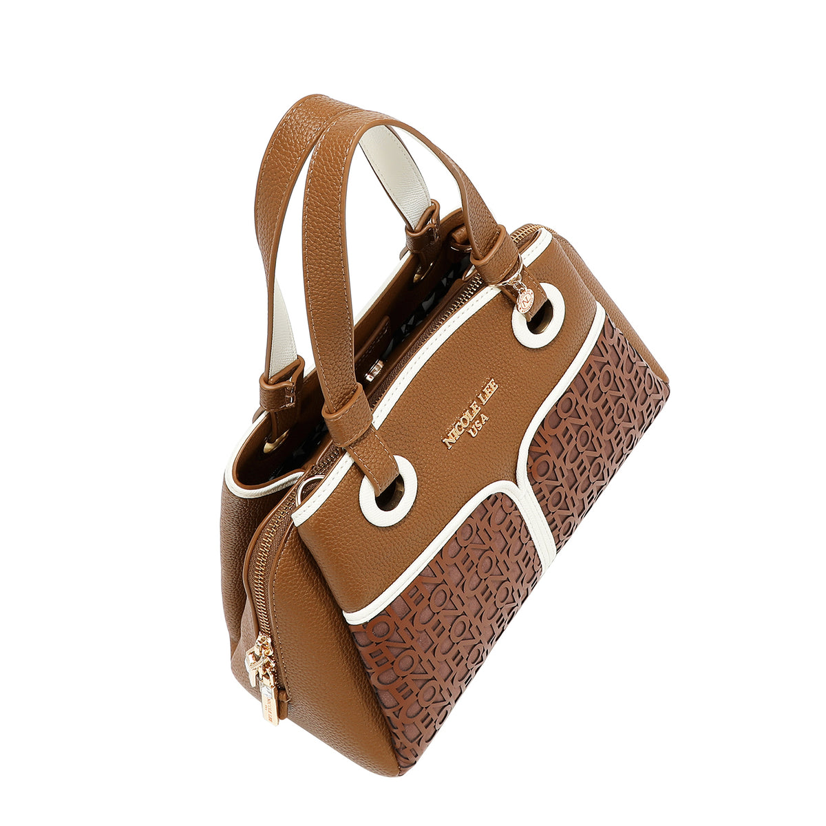 Bolso Satchel Nicole Lee Con Logo En Corte Laser FW26